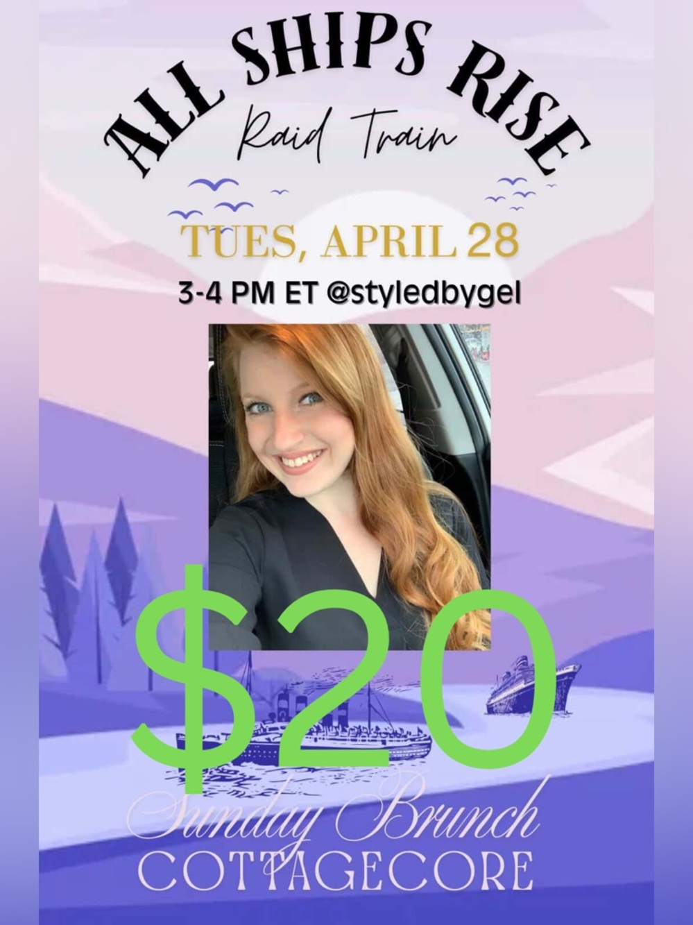 $20 starts ALL SHIPS RISE- all sale final- no cancellations- thanks SO much!!!